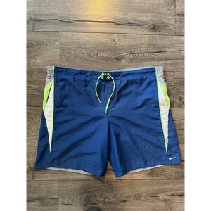 Nike Swim Shorts Mens XXL Blue Drawstring Pockets Swimming‎ Trunks